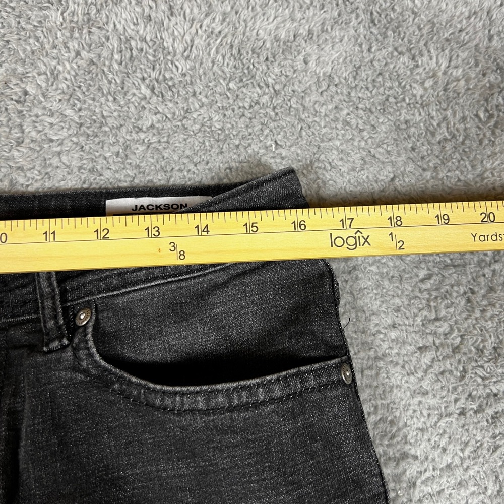 Buffalo Jackson Jeans Mens 32x29 Black Excellent Straight Stretch Faded Denim - Picture 6 of 9